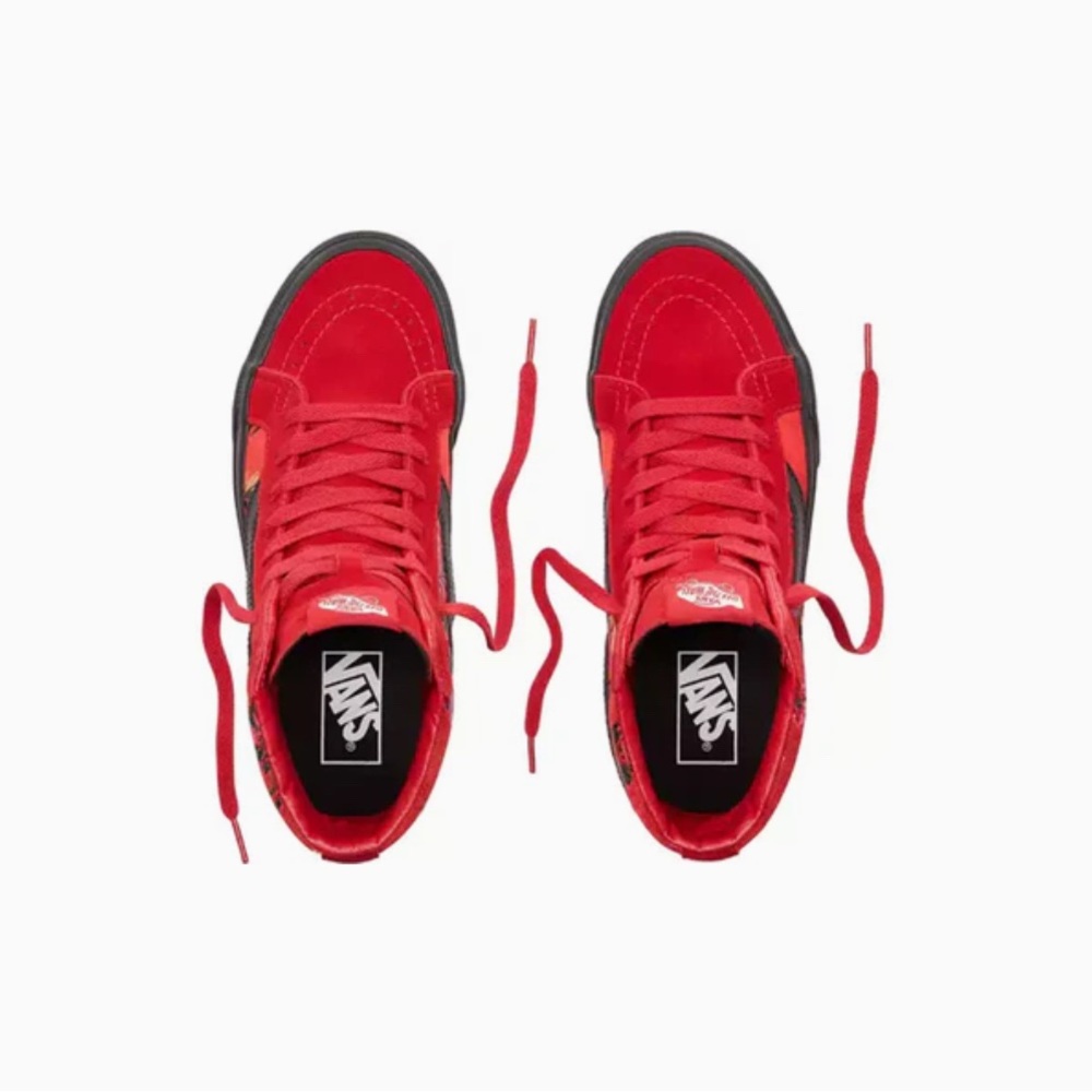 Vans Sk8-Hi Reissue Festival Satin Shoes Red Womens Sz Mens Sz